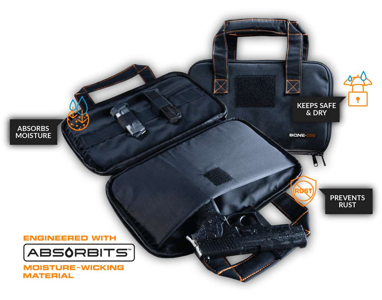 Bone-Dri Rust Prevention Handgun 2.0 Case - Newest Products