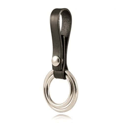 Boston Leather Combo Steel Ring 1 1/2 C-Cell And 2 D-Cell 5546 - Basket Weave, Black