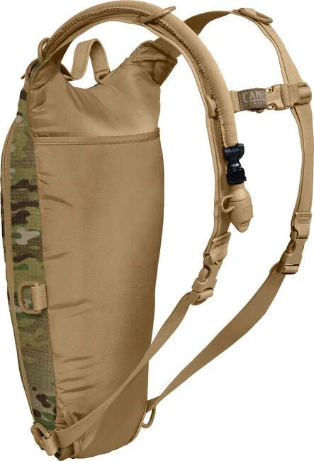 CamelBak ThermoBak 3L Mil Spec Crux in Coyote Brown, back panel view