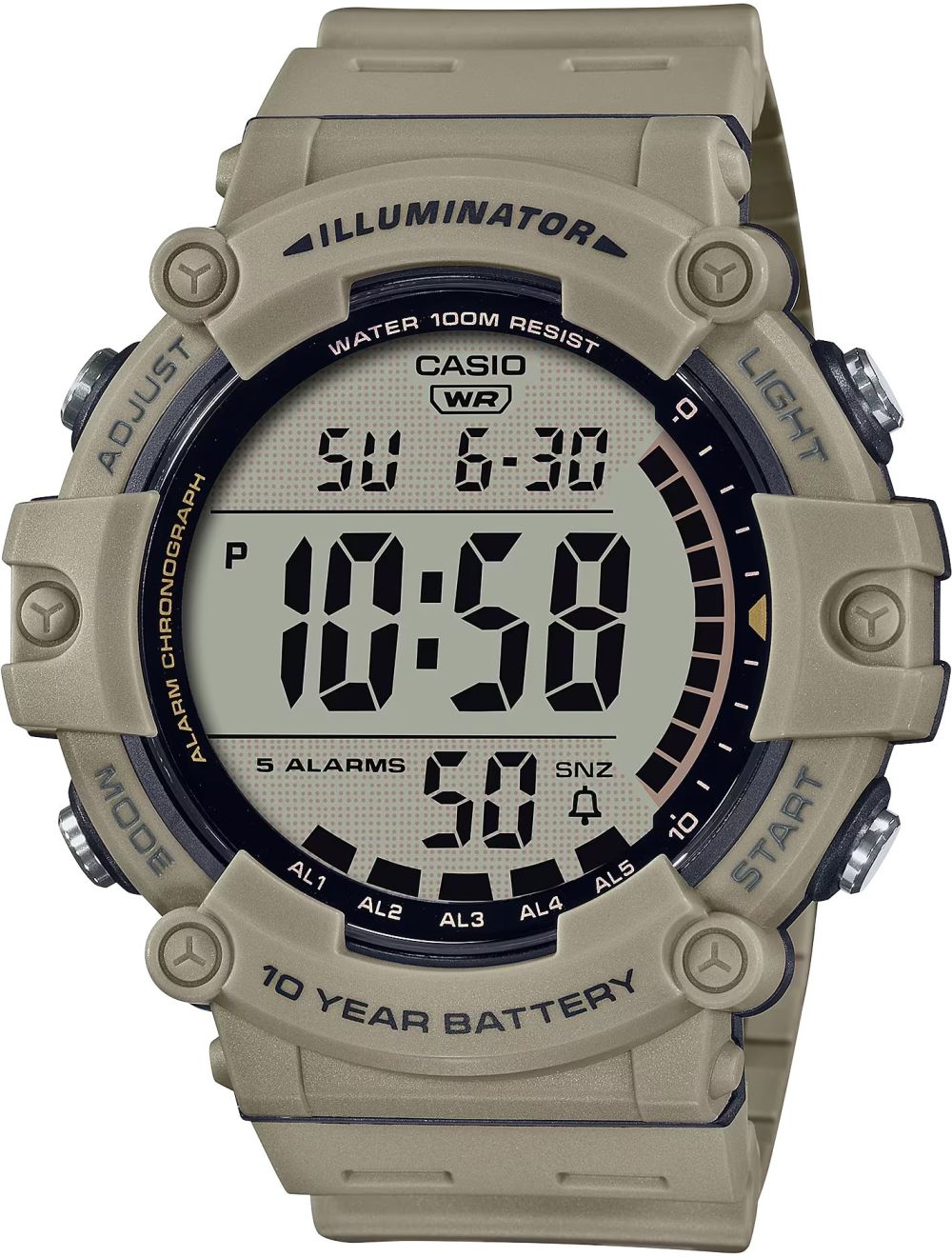 Casio Classic Digital Watch with 10-Year Battery AE1500WH - Black