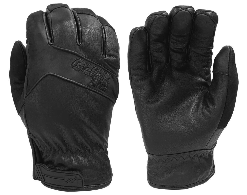 Damascus SubZero DZ19 Ultimate Cold Weather Gloves in black leather, touchscreen-capable fingertips