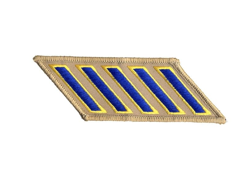 CHP Rank Hash Marks - Blue on Tan with Gold Line - WCEH19 - 1 Hash