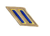 CHP Rank Hash Marks - Blue on Tan with Gold Line - WCEH19 - 1 Hash