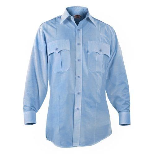 Elbeco Paragon Plus Long Sleeve Uniform Shirt - Blue, 14 x 33