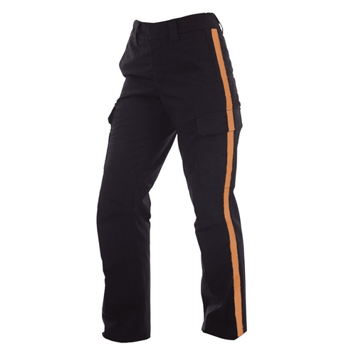 Elbeco Reflex Women's Stretch RipStop Cargo Pants with Gold or French Blue Stripe - Midnight Navy with Gold Stripe, 6