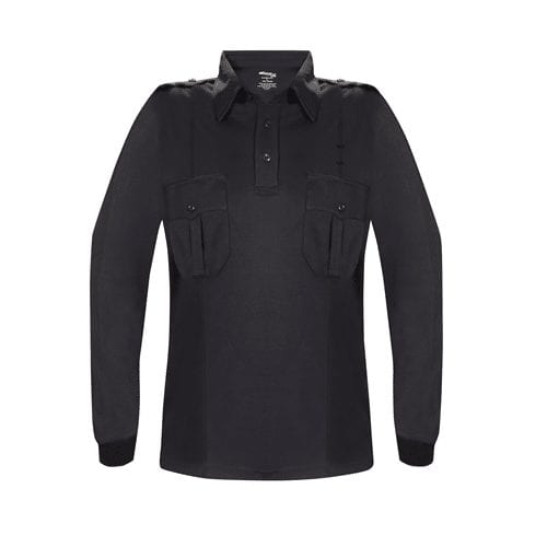 Elbeco UFX Long Sleeve Uniform Polo K5124 - Midnight Navy - Clothing &amp; Accessories