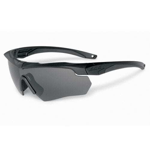 ESS Crossbow Suppressor ONE Smoke Gray lens safety glasses, side profile