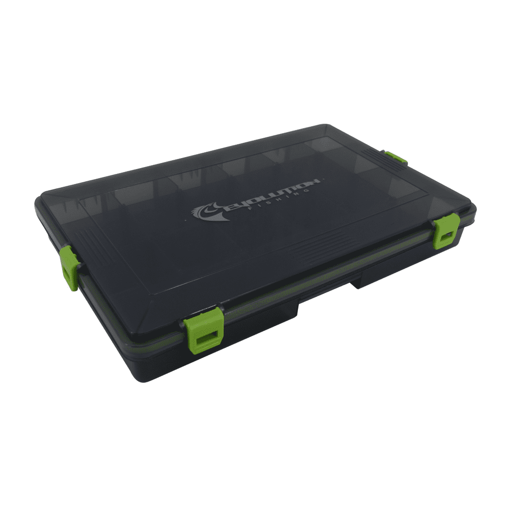 Evolution Outdoor 3700 4-Latch Waterproof Tackle Tray - Green