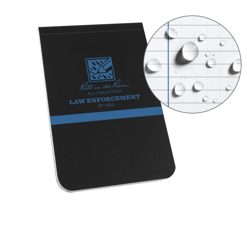 Rite in the Rain Thin Blue Line All-Weather Notebook 1023 - Notepads, Clipboards, & Pens