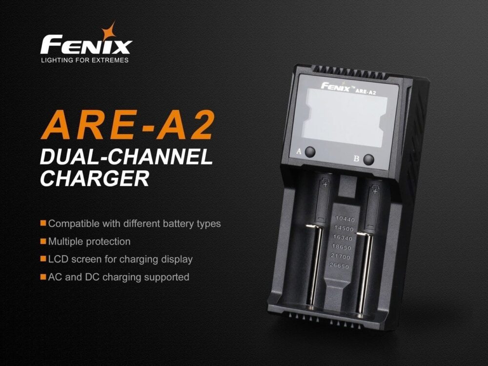 Fenix ARE-A2 Dual Channel Battery Smart Charger - Tactical &amp; Duty Gear