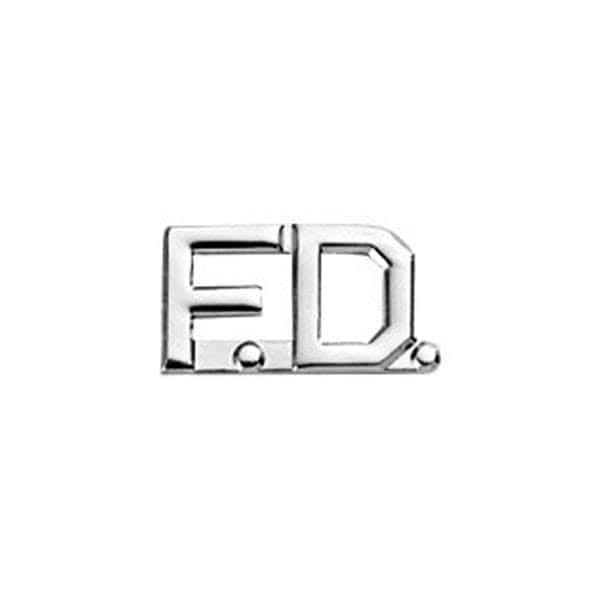 FD Fire Department Pin (Gold or Silver) Pair - Silver
