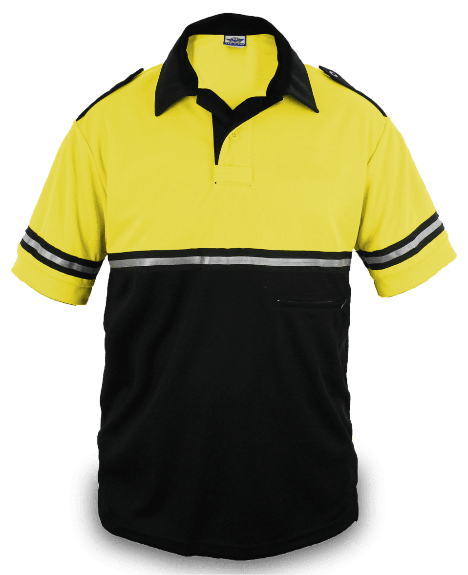 Two-Tone Bike Patrol Uniform Polo Shirt with Zipper Pocket - Bike Patrol Clothing