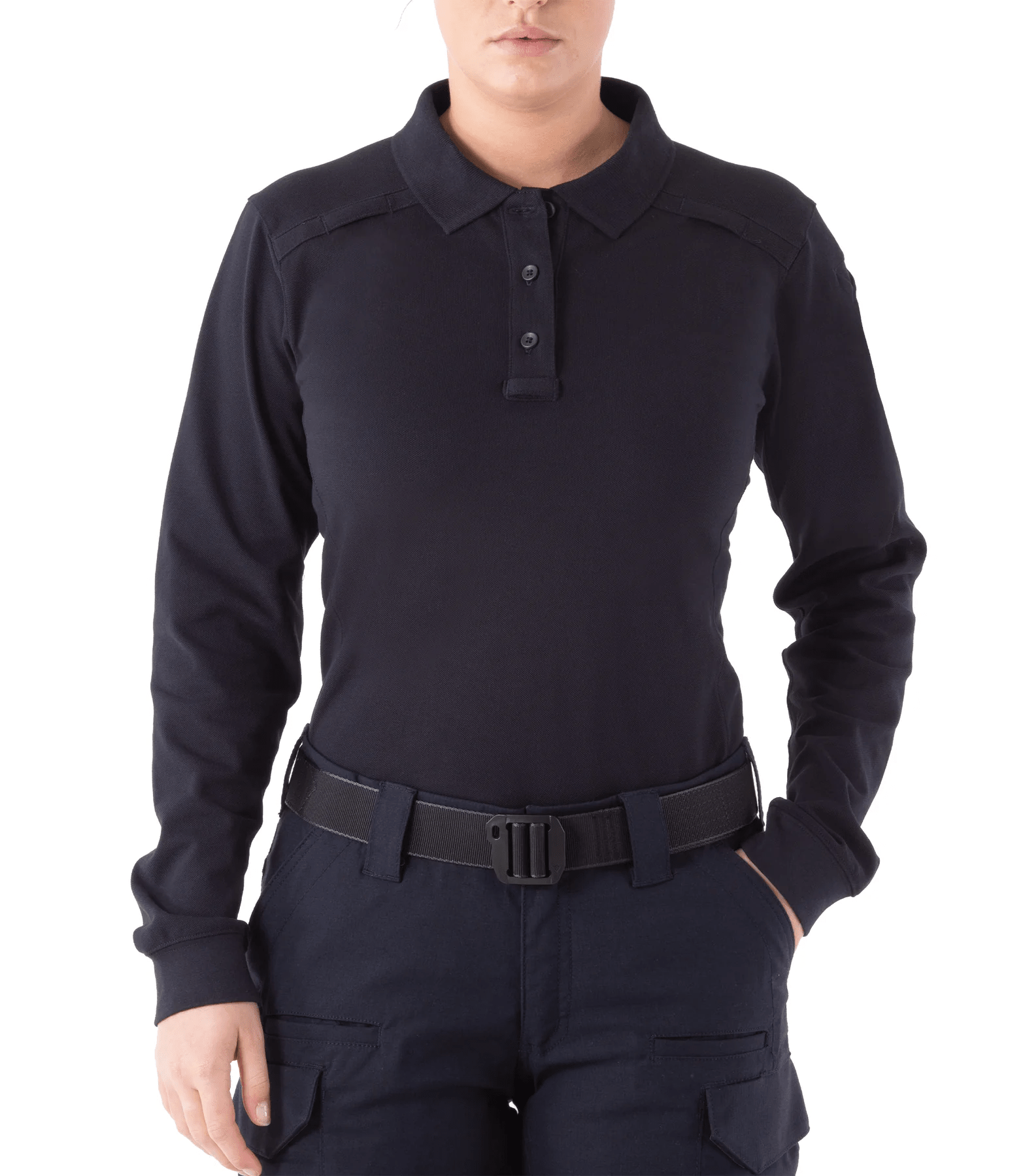 W Cotton L/S Polo