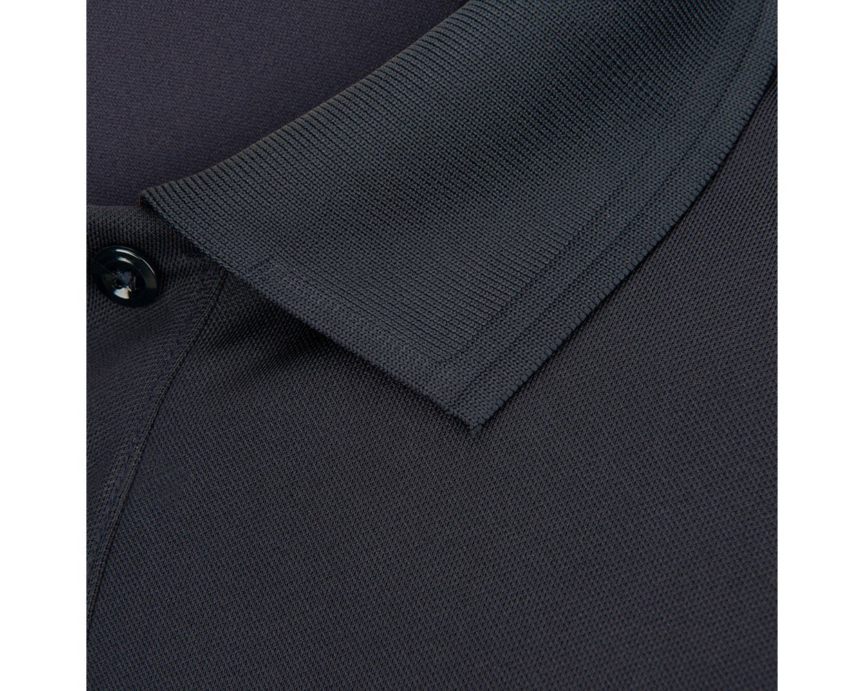 No-curl knit collar with internal stays on the Flying Cross Impact Polo