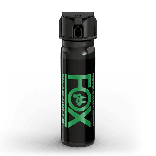 Fox Labs International Mean Green Defense Spray 3oz., 6% OC, Flip Top, Medium Cone Fog Spray Pattern 36MGC - Tactical &amp; Duty Gear
