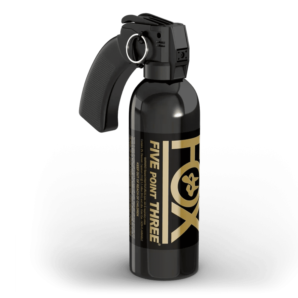 Fox Labs International Pistol Grip Tactical Unit 12oz., 2% OC, Stream Spray Pattern PG12SDB - Tactical &amp; Duty Gear
