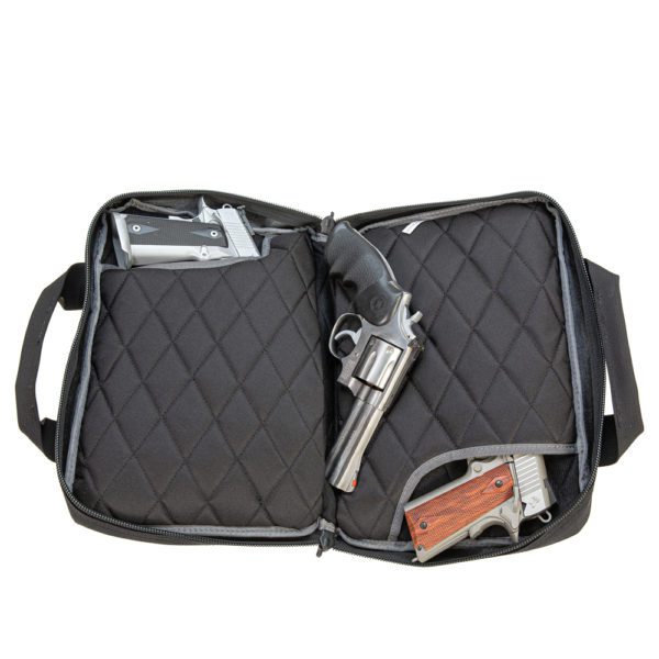 GPS Tactical Quad +2 Pistol Range Bag for 6 Handguns and 11 Magazines