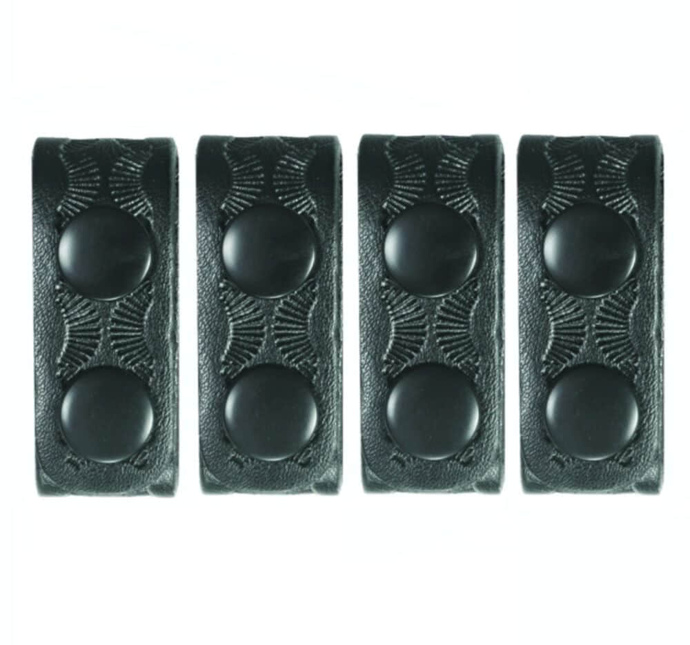 Hero's Pride AirTek Belt Keepers 7/8'' with Black Snaps - Fits 2'' Belt - Basket Weave
