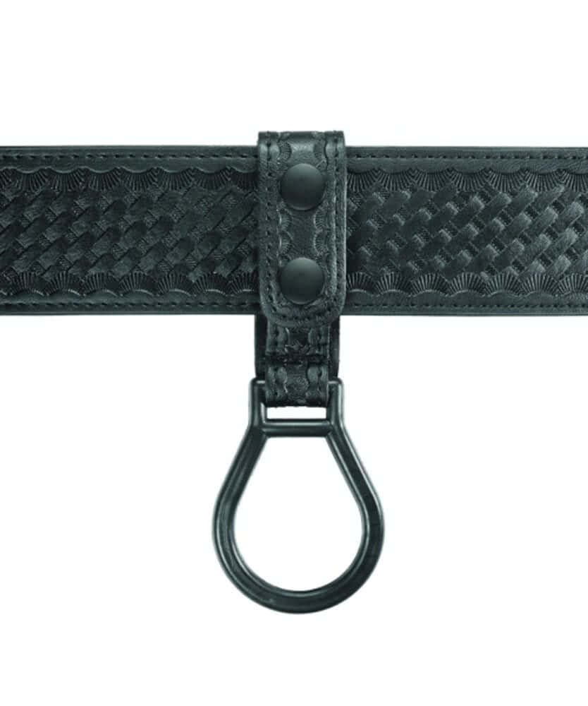 Hero's Pride AirTek D-Cell Ring Flashlight Holder with Plastic Holder - Basket Weave, Black