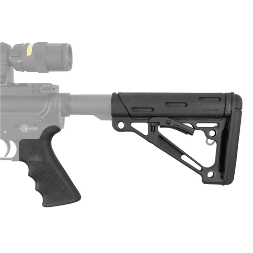 Hogue AR-15/M-16 Overmolded Collapsible Buttstock Kit - Black, Commercial Buffer Tube