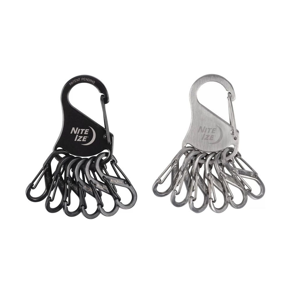 Nite Ize KeyRack Steel S-Biner - Black or Stainless - Tactical &amp; Duty Gear