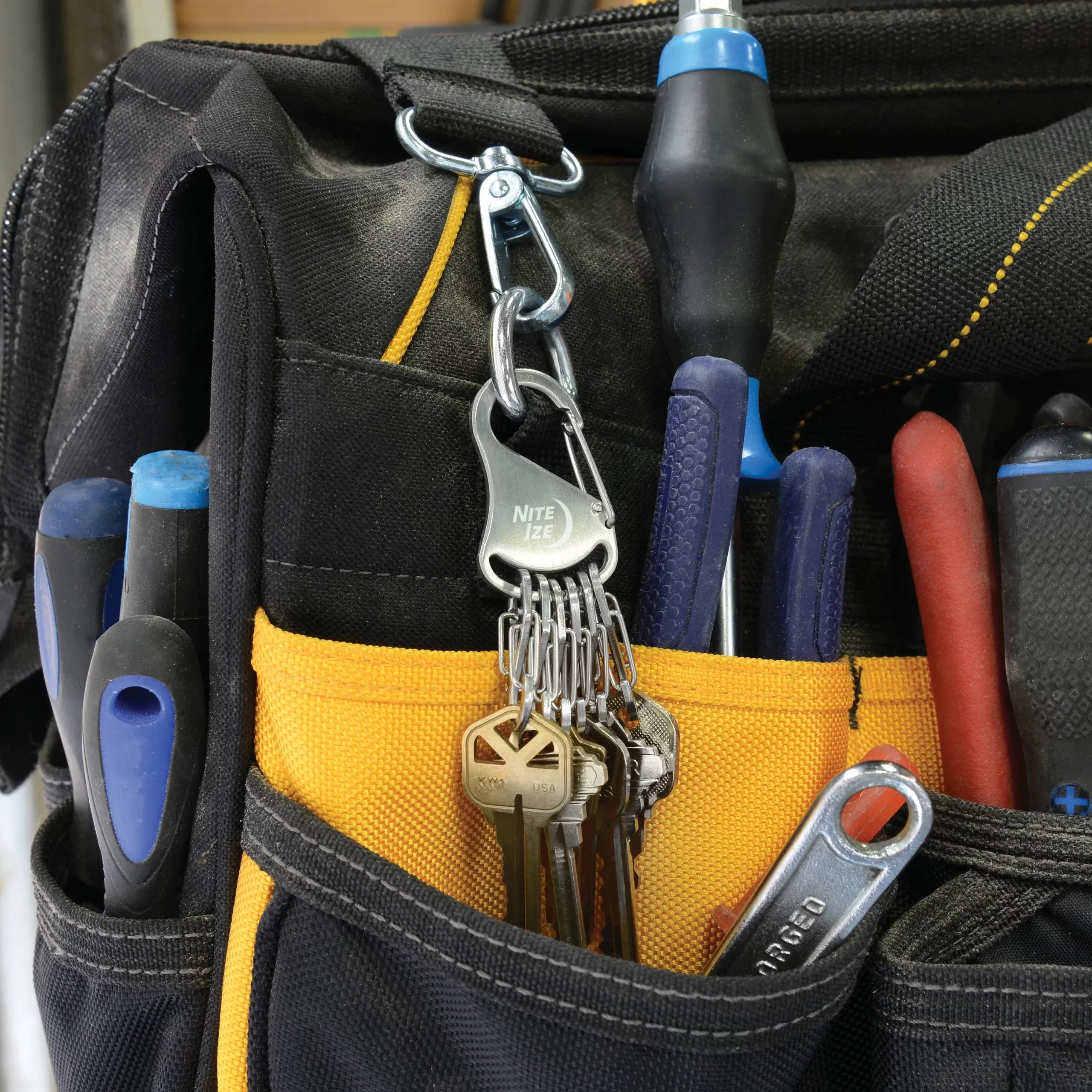 Nite Ize KeyRack Steel S-Biner - Black or Stainless - Tactical &amp; Duty Gear