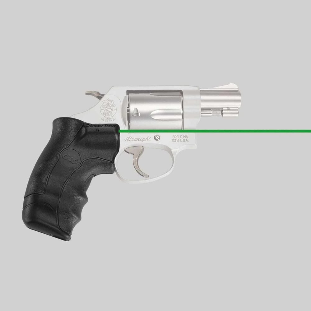 Crimson Trace LG-350G GREEN LASERGRIPS® FOR SMITH &amp; WESSON J-FRAME ROUND BUTT - Shooting Accessories
