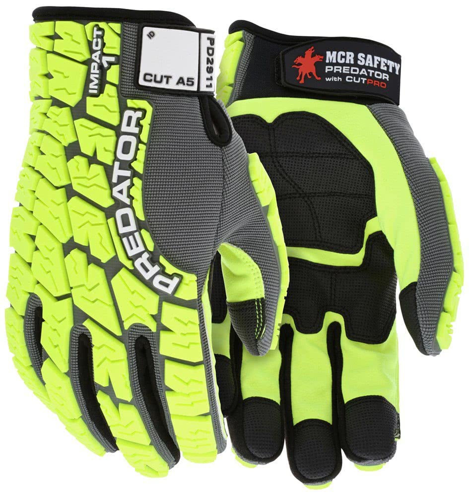 MCR Safety Predator Mechanics Impact Resistant Work Gloves PD2911 - Newest Products