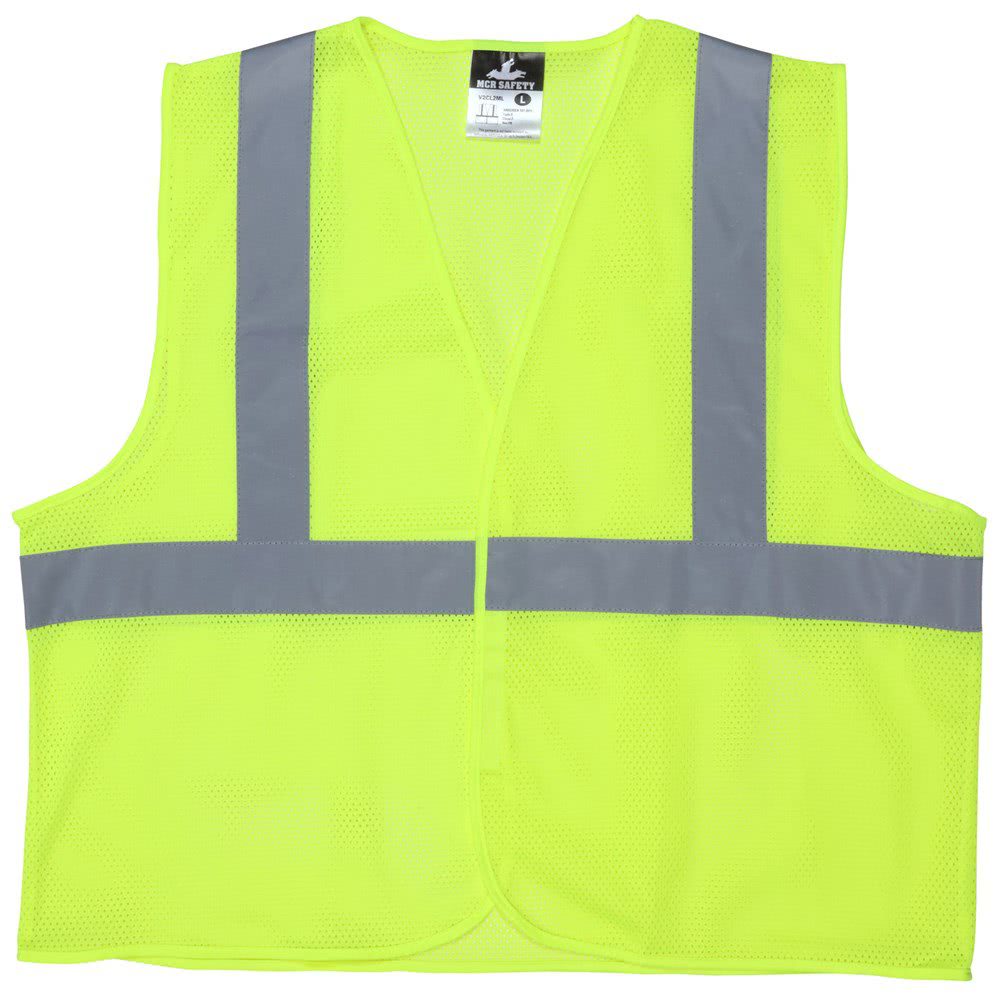 MCR Safety Hi-Vis Reflective Lime Class 2 Safety Vest V2CL2ML - Newest Products