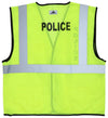 MCR Safety Hi-Vis Reflective Lime POLICE Safety Vest VCL2MLPLC - Newest Products