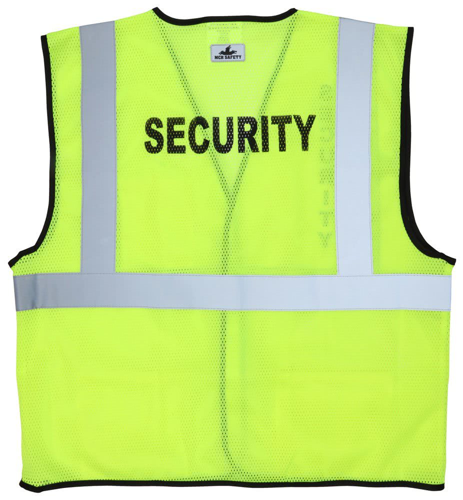 MCR Safety Hi-Vis Reflective Lime SECURITY Safety Vest VCL2MLSEC - Newest Products