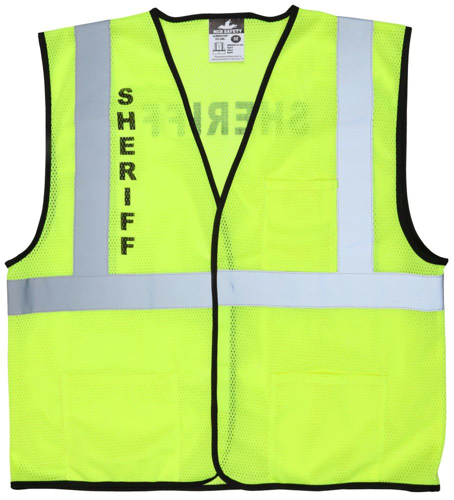 MCR Safety Hi-Vis Reflective Lime SHERIFF Safety Vest VCL2MLSHF - Newest Products