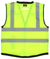 MCR Safety Class 2 Lime Premium Surveyor Safety Vest - Size XL - Tactical Vests
