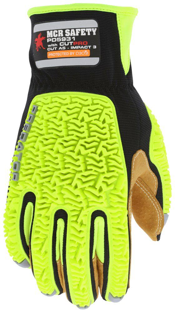MCR Safety Predator® Cut Abrasion Tear and Impact Resistant Mechanics Gloves PD5931 - Newest Products