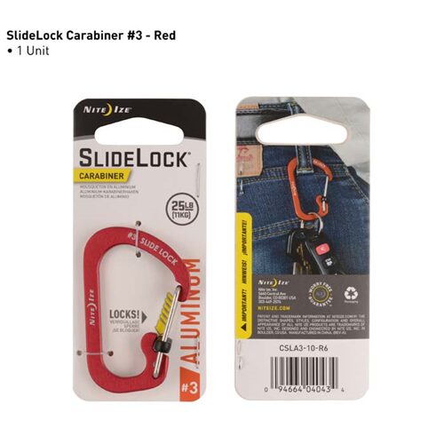 Nite Ize Slidelock Carabiner Aluminum CSLA - Survival &amp; Outdoors
