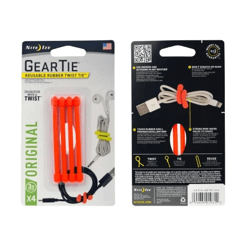 Nite-Ize Gear Tie® Loopable™ Reusable Rubber Twist Tie