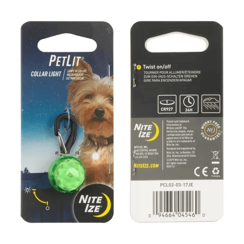 Nite-Ize PetLit Collar Light - Lime Jewel