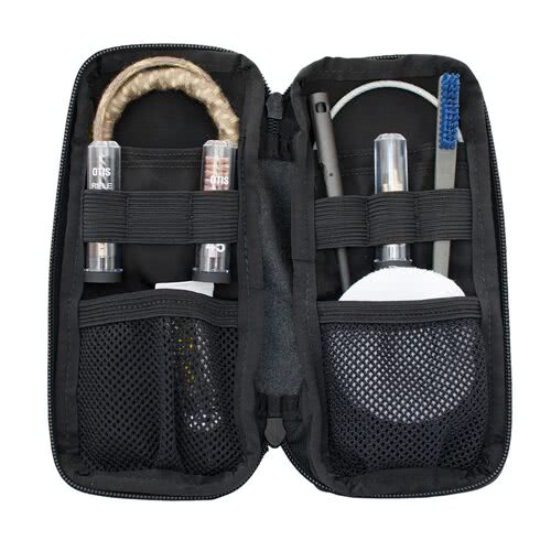 Otis Technology Defender Series FG-901 cleaning kit for 45 caliber pistols, kit contents shown