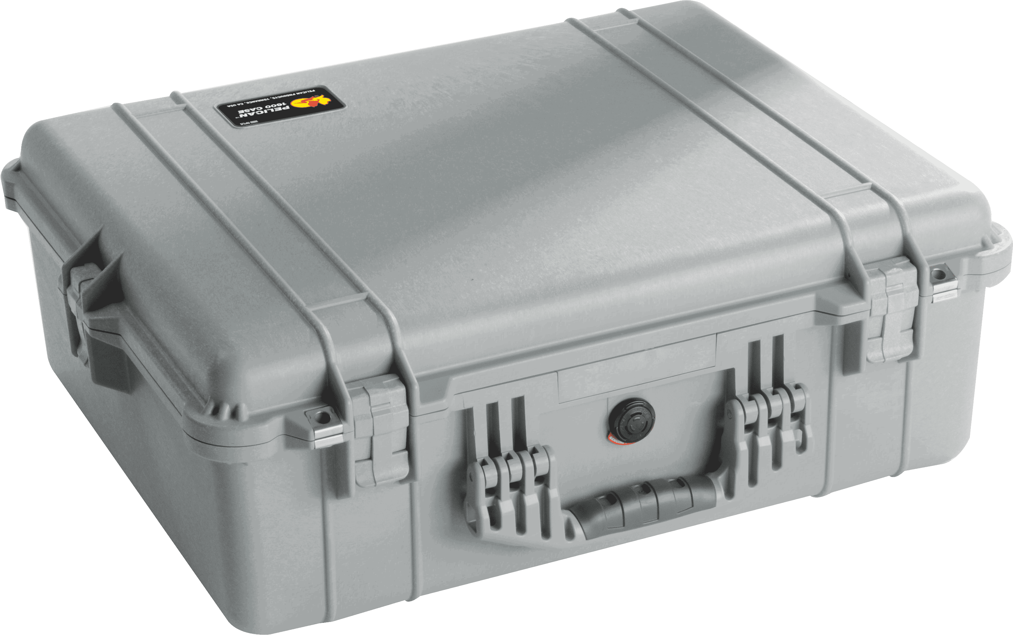 Pelican 1600 Protector Case in Silver with padded dividers interior configuration model 1600-004-180