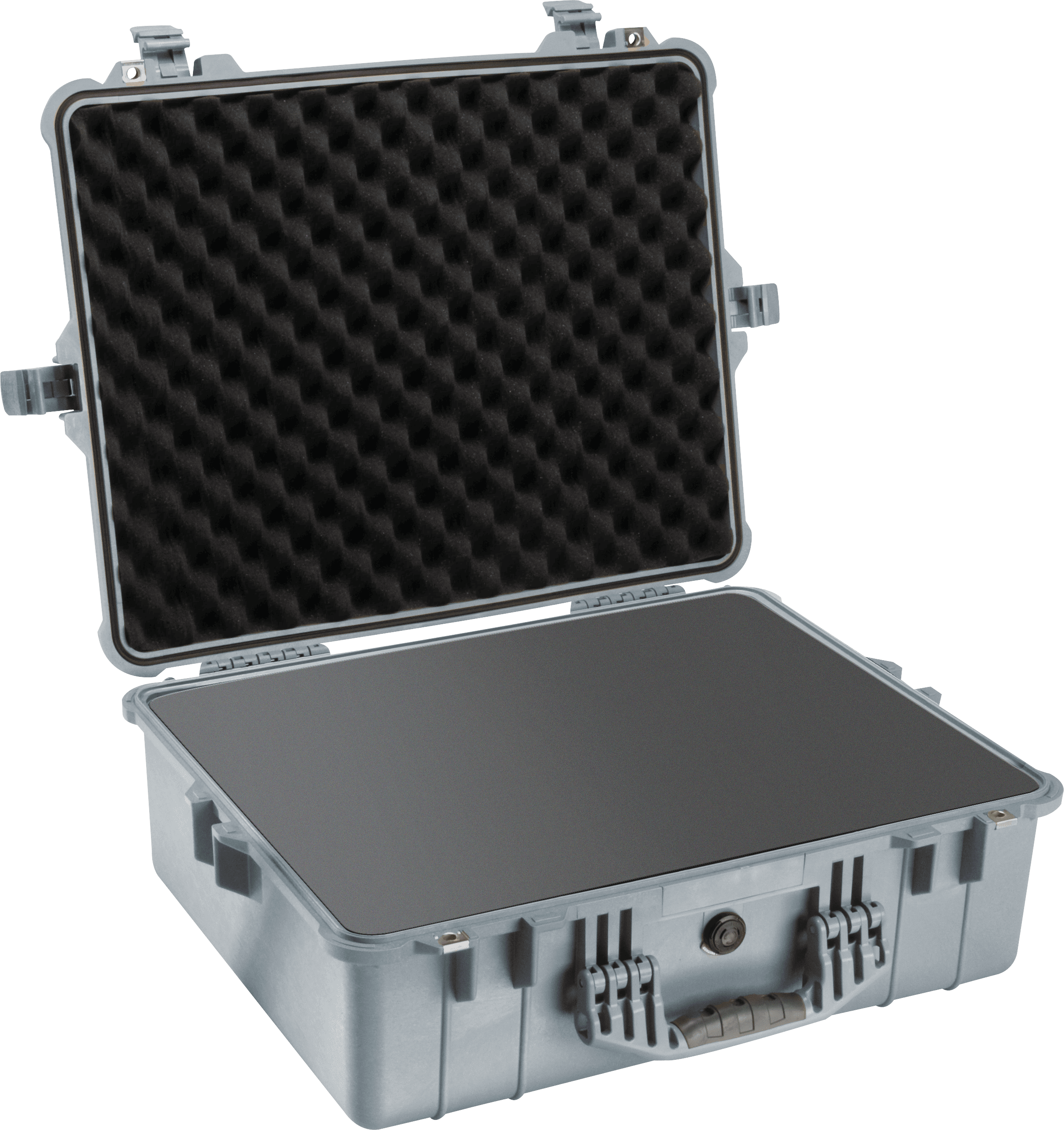 Pelican 1600 Protector Case in Silver with Pick N Pluck foam interior model 1600-000-180