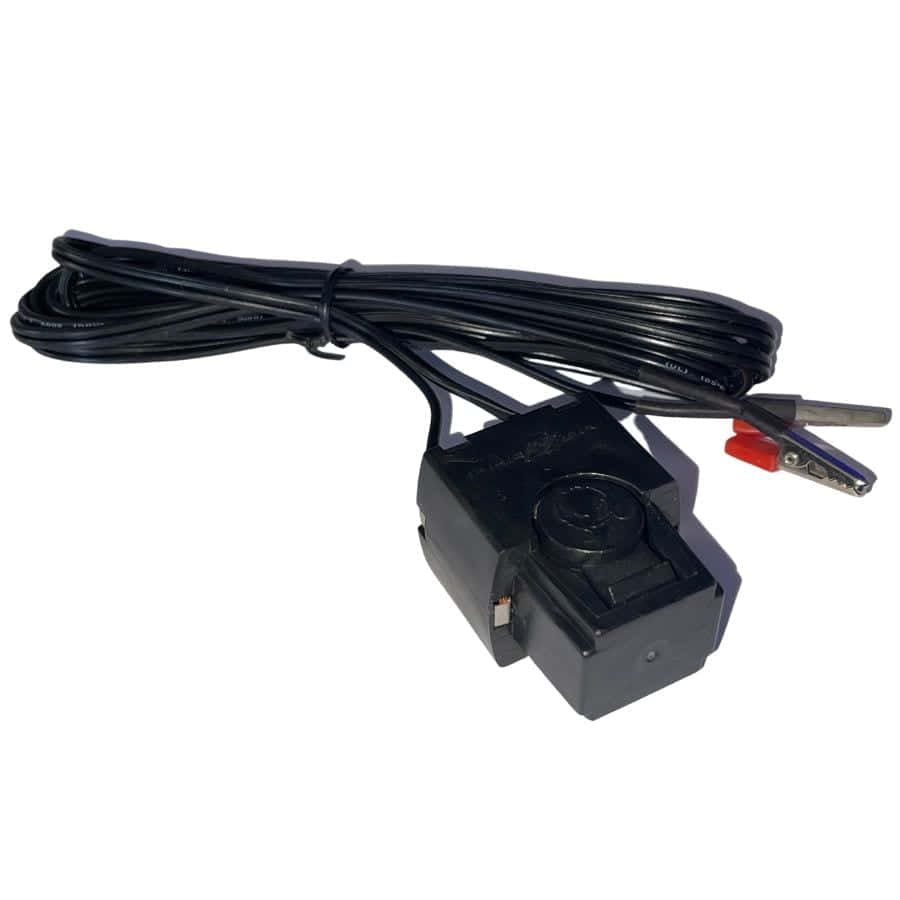 PhaZZer and Taser X26 X26C X26E Cartridge CEW Demonstration Training Alligator Clips - PhaZZer and Taser CEW Demonstration Training Alligator Clips 1-ALCL product photo showing reusable blue training cartridge and alligator clips