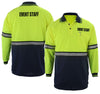First Class Two-Tone Long-Sleeve Uniform Polo Shirt - Clothing &amp; Accessories