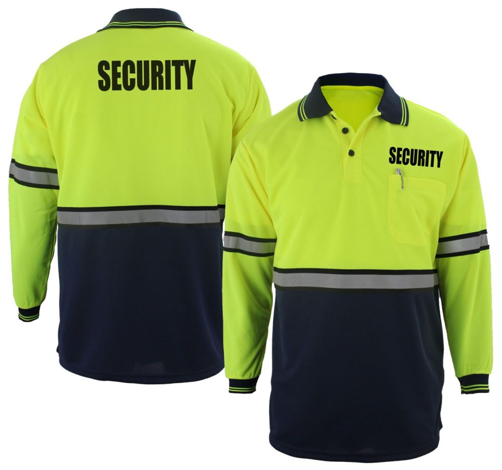 First Class Two-Tone Long-Sleeve Uniform Polo Shirt - Clothing &amp; Accessories