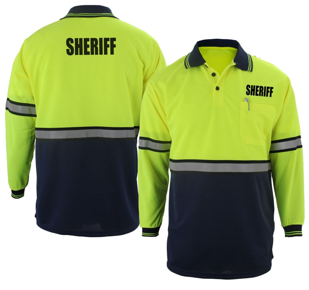 First Class Two-Tone Long-Sleeve Uniform Polo Shirt - Clothing &amp; Accessories