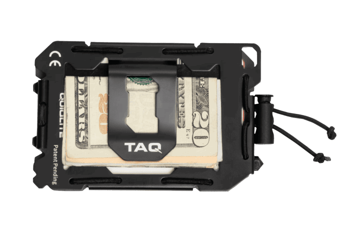 Quiqlite TAQ RFID Credit Card Wallet with Multi-tools and a Flashlight - Black