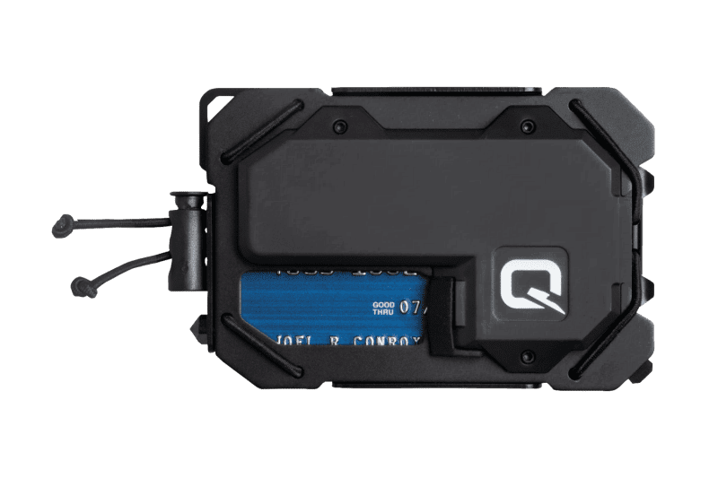 Quiqlite TAQ RFID Credit Card Wallet with Multi-tools and a Flashlight - Black
