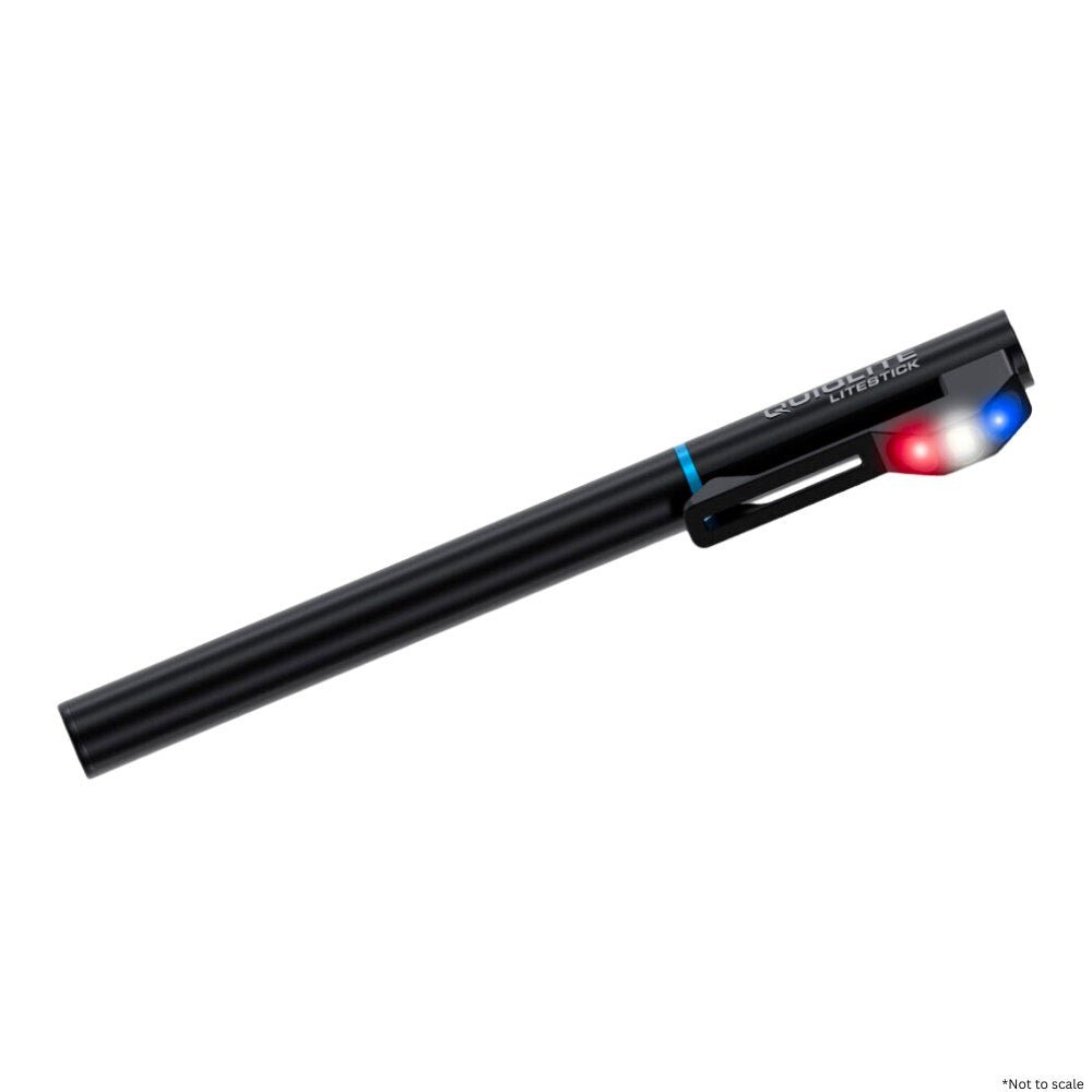 QuiqLite LiteStick Hands-Free Clip-On LED Pocket Light - White, Red/White, or Code 3 Red/White/Blue - Red/White