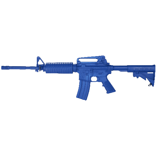 Ring's BlueGuns FSM4 M4 training rifle with carry handle, polyurethane replica detail