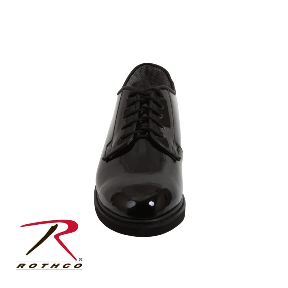 Front view of Rothco 5055 black lace-up uniform Oxford dress shoe