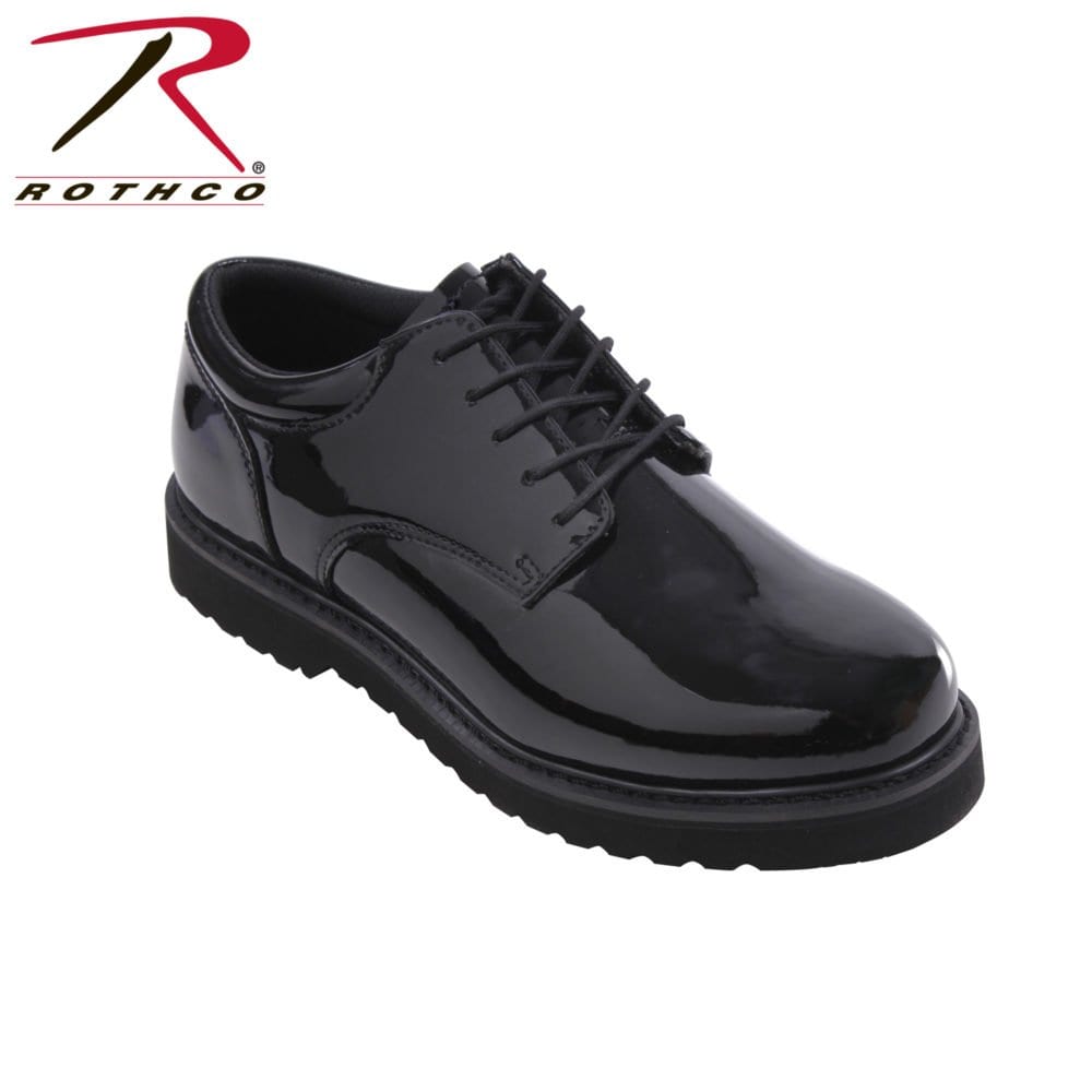 Rothco 5250 Hi Gloss Uniform Oxford Work Sole Shoe with mirror finish upper